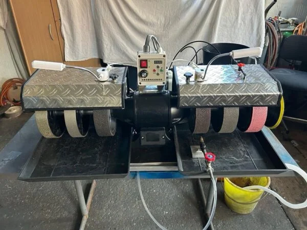 Lapidary Stone Grinding Machine 6-Wheel 200mm With Cutting Device - Image 8