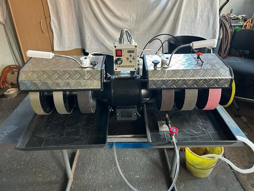 Lapidary Stone Grinding Machine 6-Wheel 200mm With Cutting Device - Image 6