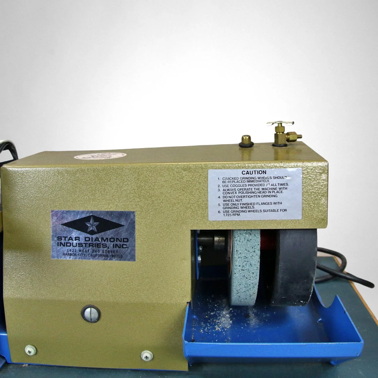 Lapidary 6 inch Star Diamond Combo Polisher Trim saw Stone cutting/Stone grinding Approx. 72 × 42 cm. , 1725rpm - Image 2