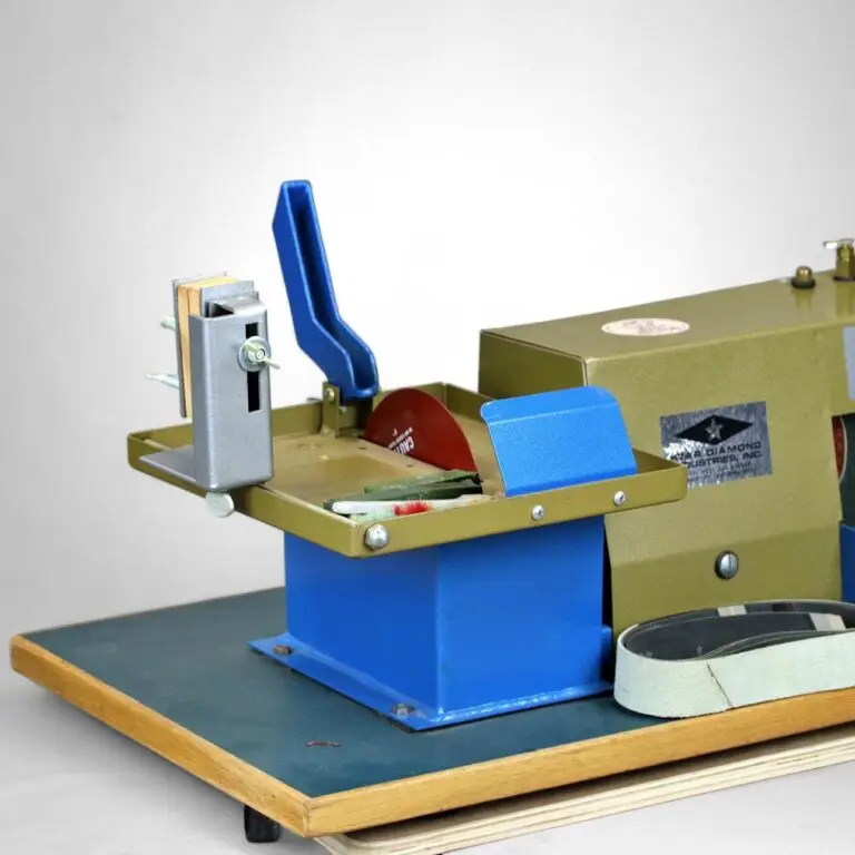 Lapidary 6 inch Star Diamond Combo Polisher Trim saw Stone cutting/Stone grinding Approx. 72 × 42 cm. , 1725rpm - Image 3